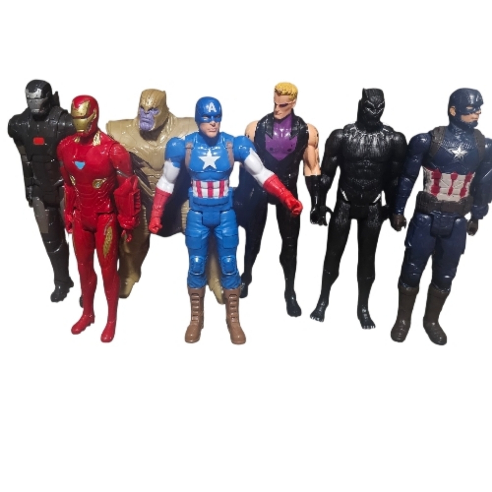 Marvel Avengers Action Figure Lot Iron Man Captain America Thanos Black Panther
